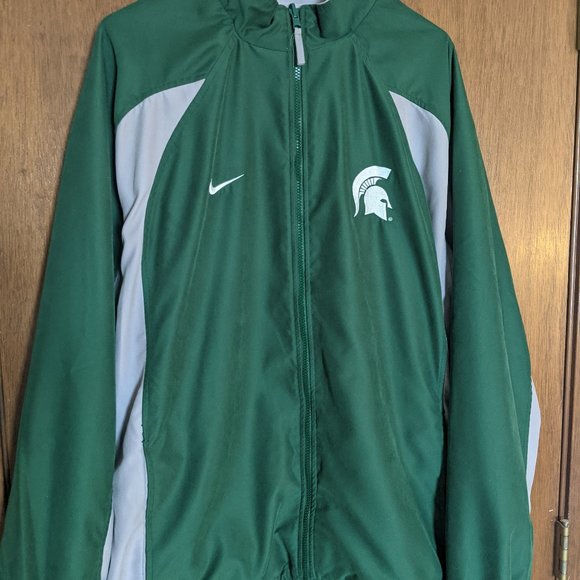 NIKE - MICHIGAN STATE SPARTANS - REVERSIBLE FULL-ZIPPERED JACKET/COAT - Picture 1 of 6